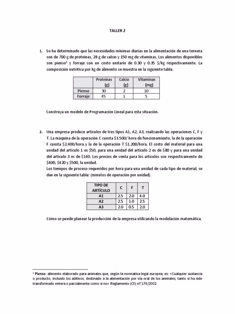 ¿Cuál es la formulación de la programación lineal?