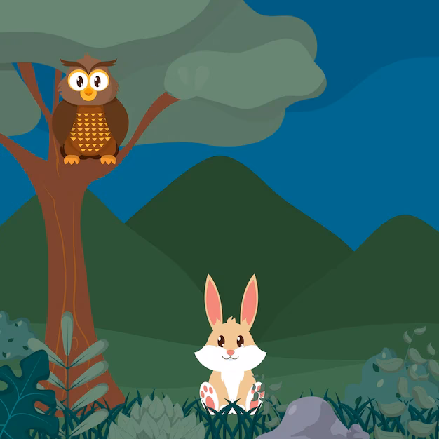 ¿Qué pasó con el búho y el conejo?
