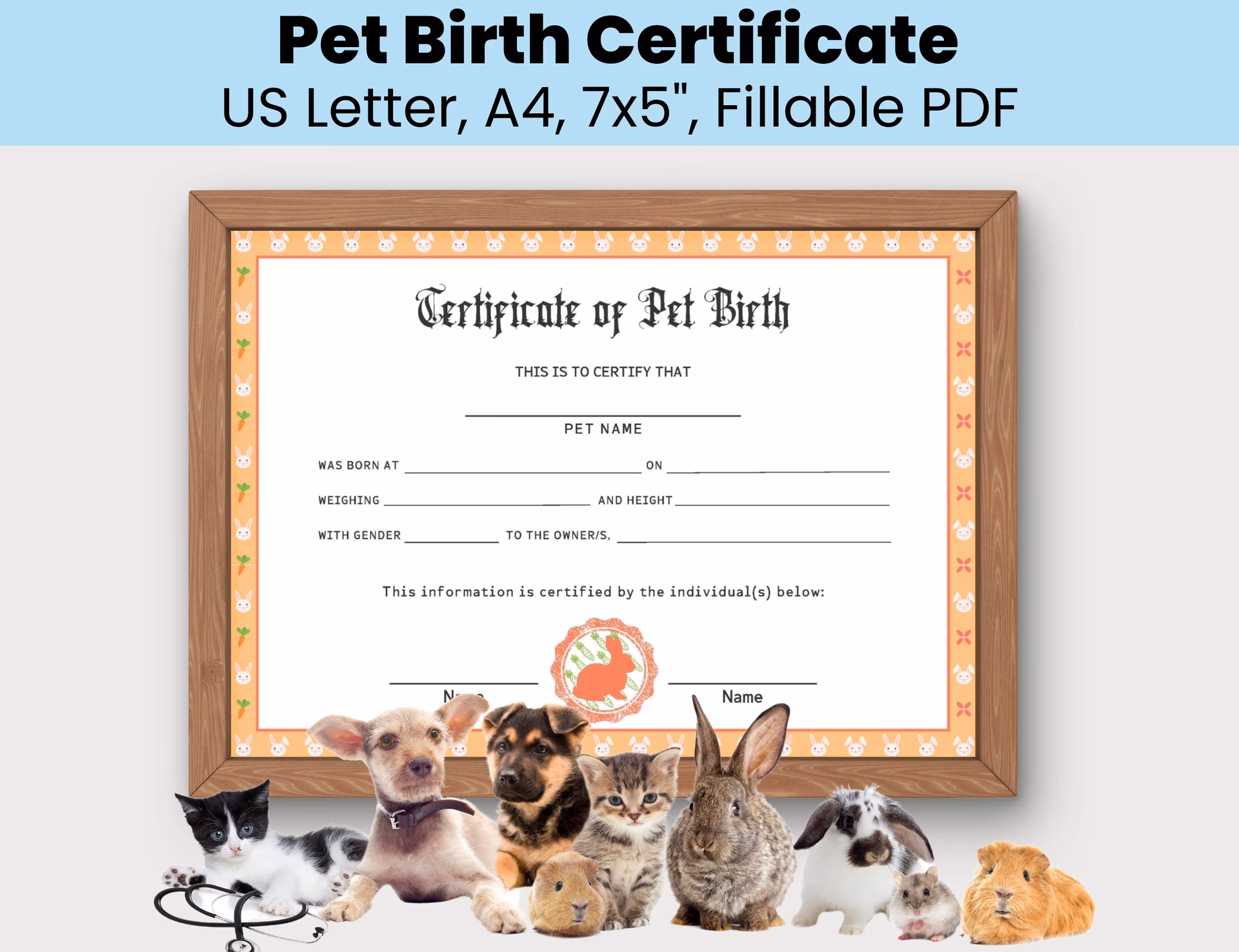 ¿Cómo puedo obtener el certificado de bienestar animal?