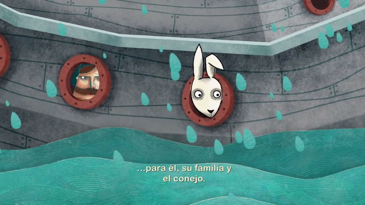 ¿Cómo se subió el conejo a la luna?