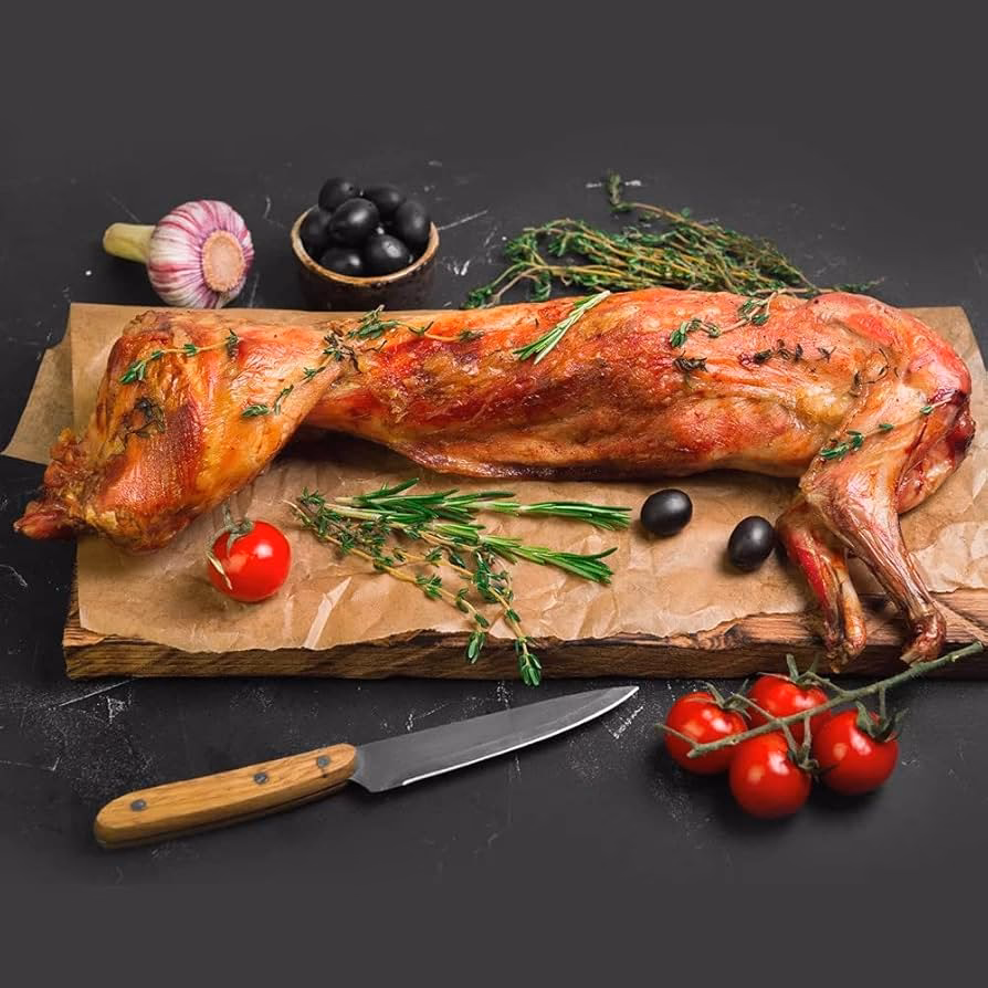 ¿Cuánto pesa un conejo asado?