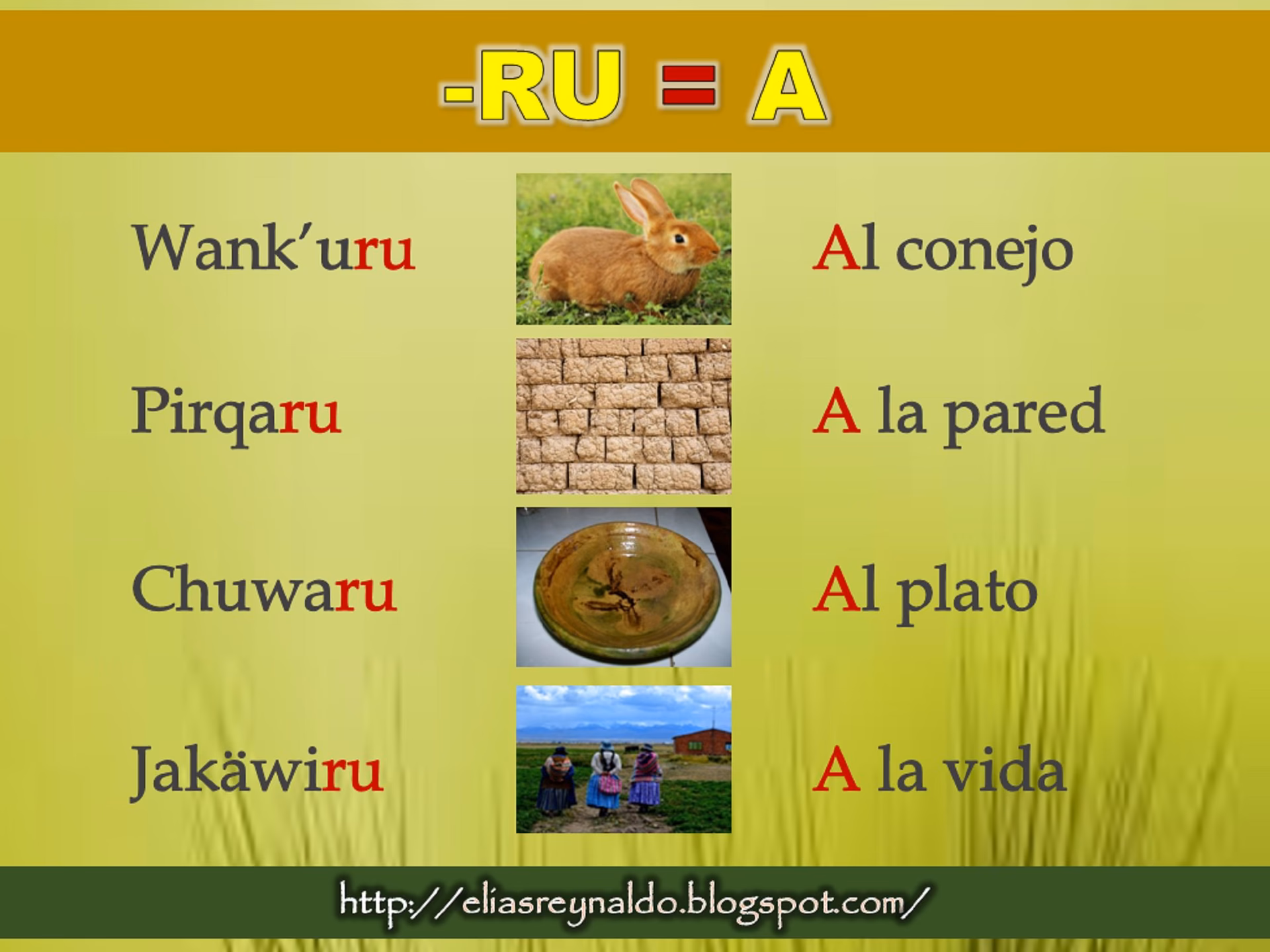 ¿Cómo se dice en aymara conejo?