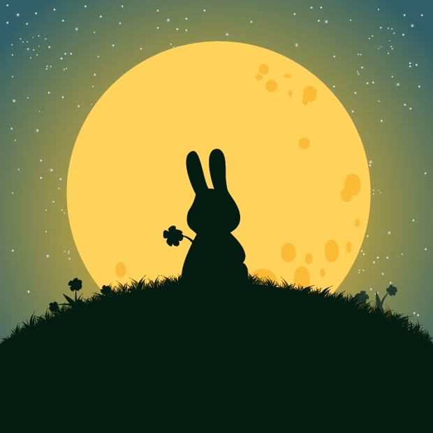 ¿Cuál es la historia detrás del conejo en la luna?