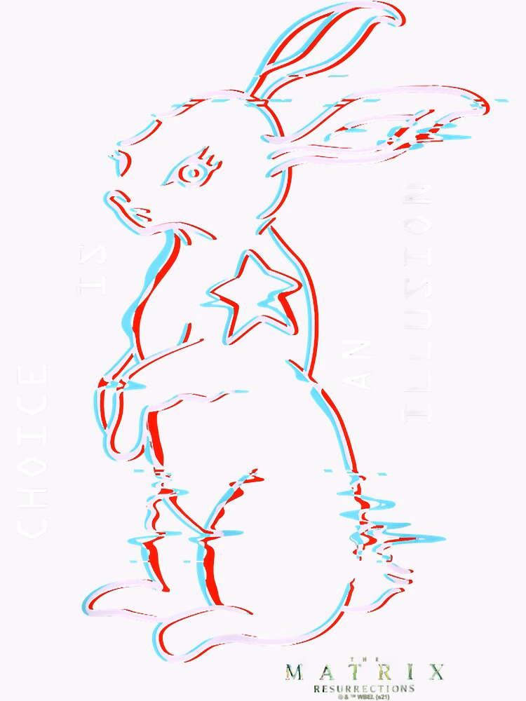 What is the significance of the white rabbit in the matrix?