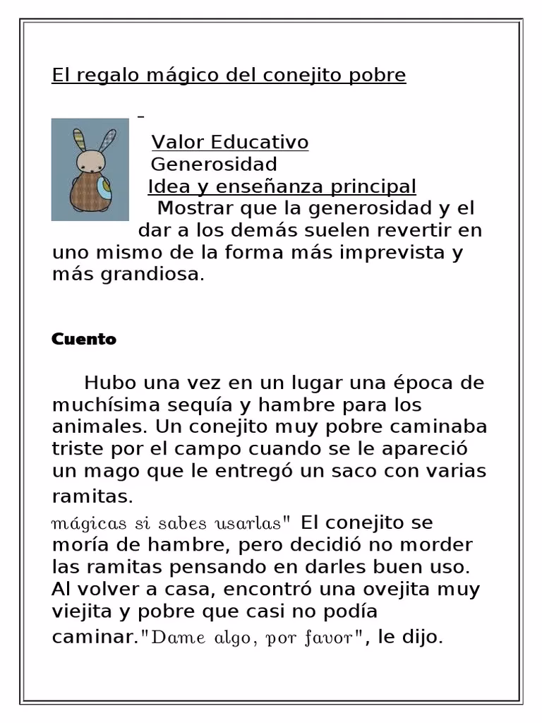 ¿Cómo perdió su fortuna el conejo?