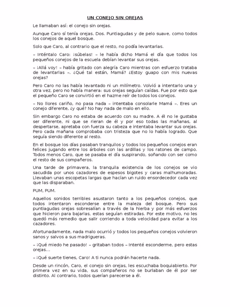 ¿Dónde ver un conejo sin orejas?