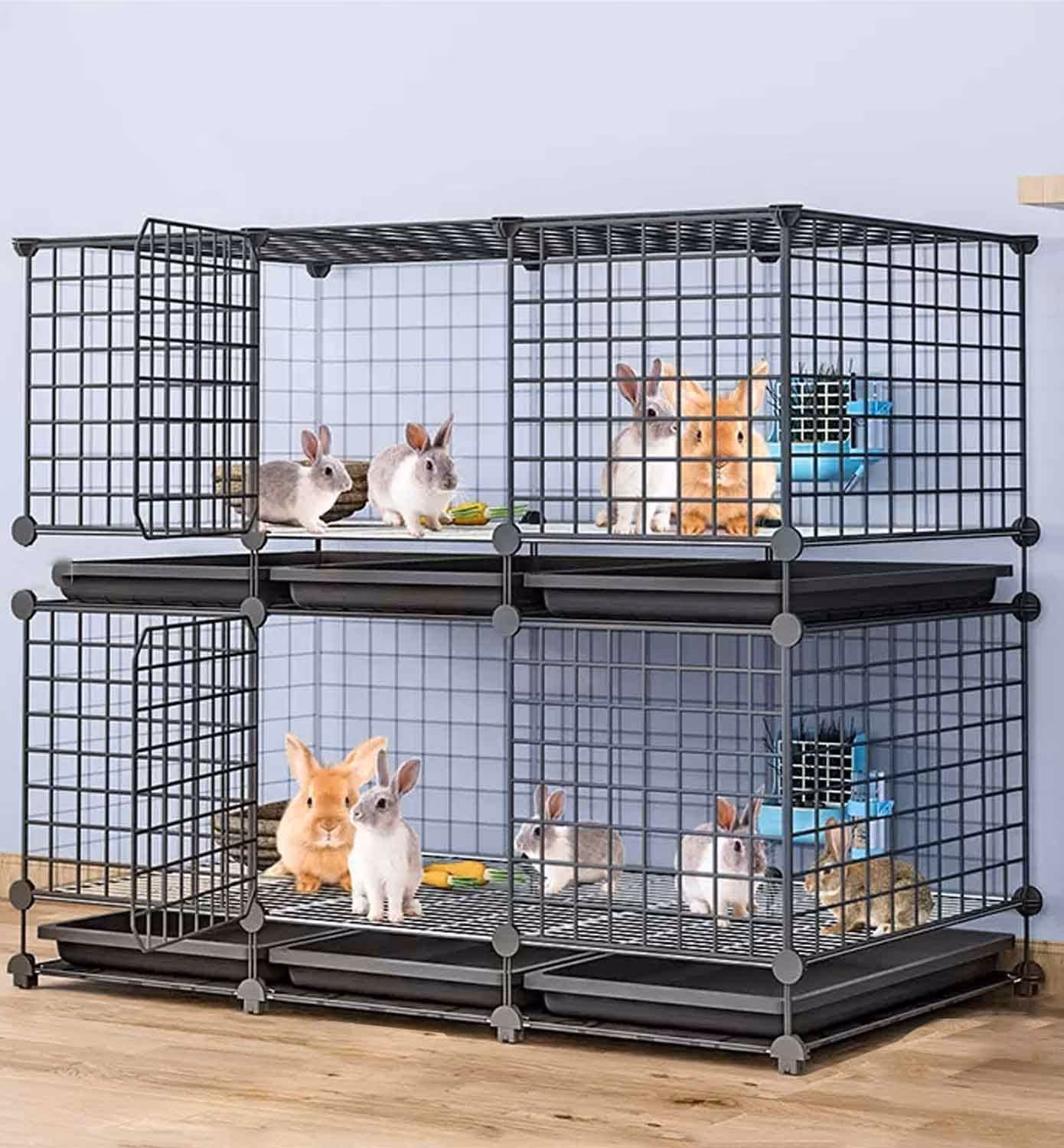 ¿Qué medidas debe tener una jaula para conejos?